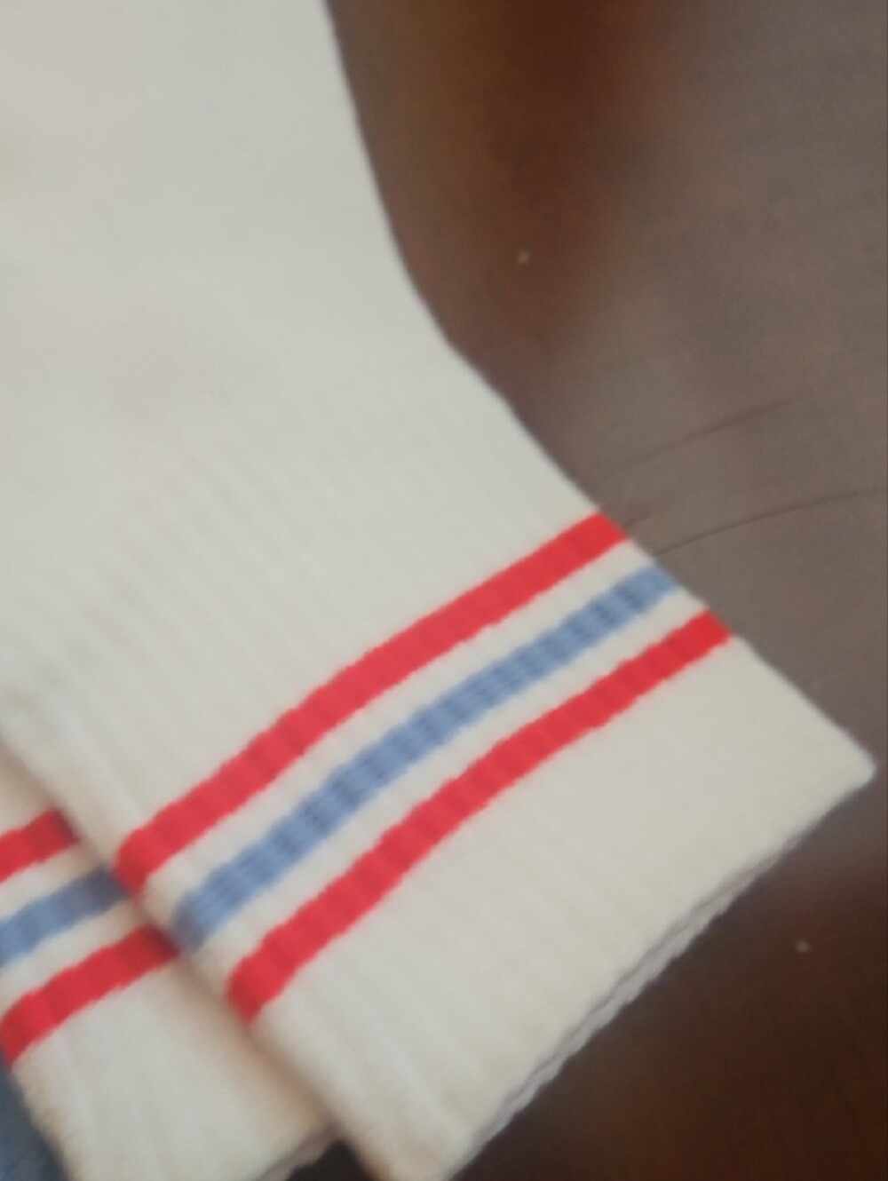 PINK Victoria's Secret Light Blue & White Athletic Crew Sock Duo - Picture 7 of 8